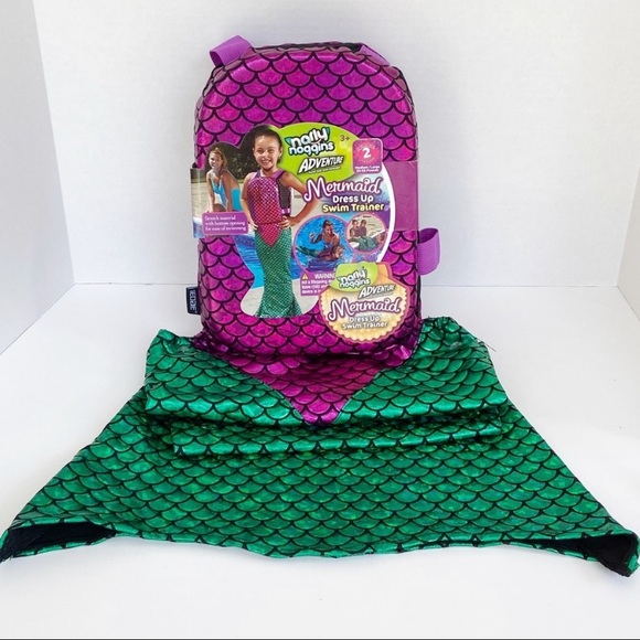narly noggins Other - Pink Green Mermaid Dress Up Swim Trainer Life Vest 33-55lbs